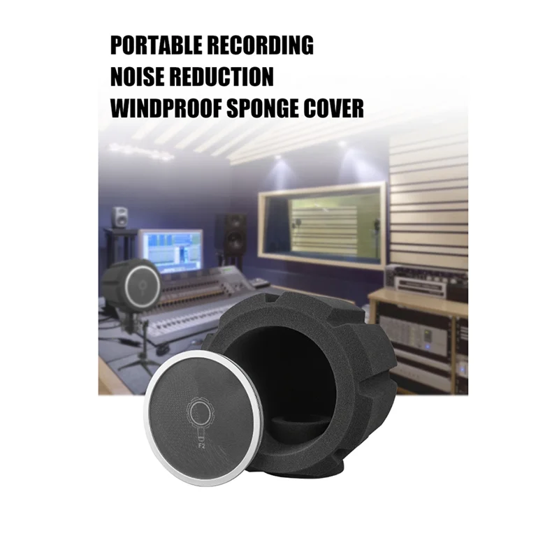 TA-F2 Professional Condenser Microphone Studio Screen Acoustic Filter Windscreen Recording Microphone Filter Black Net Durable