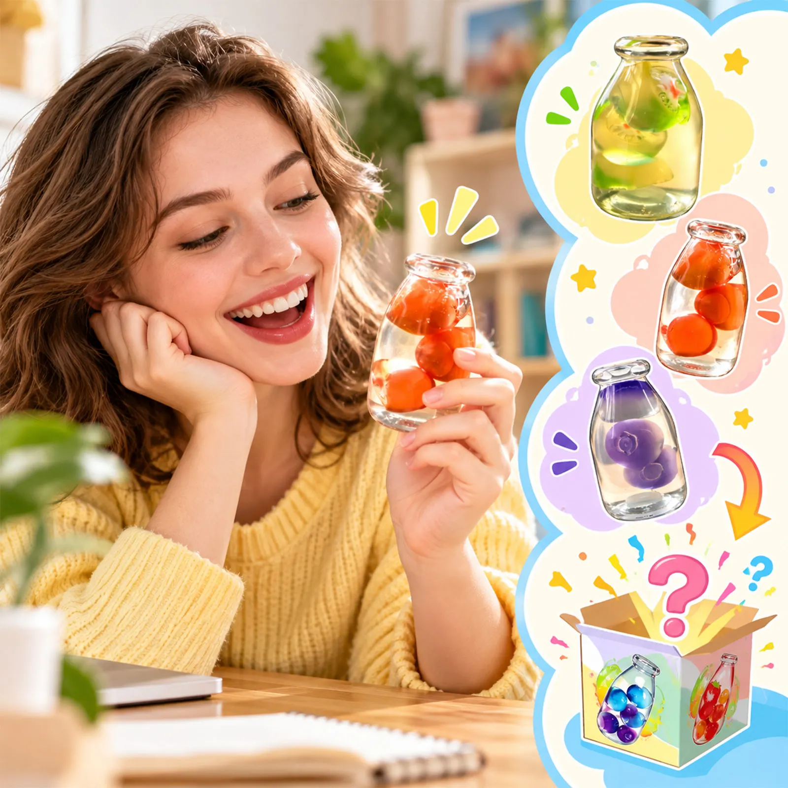 Drift Stress Bottle Toy Relief Gift Soft Relax Random Fidget Sensory Fun Desk Fidget Novelty Gift Ornament Stress Relief Sensory