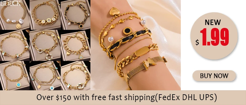 EILIECK 316L Edelstahl Einfache Zirkonia-Kettenarmbänder für Damen Wasserdicht Luxuriöser Glitzer Stilvoller Charm-Schmuck Geschenke – Detail 5