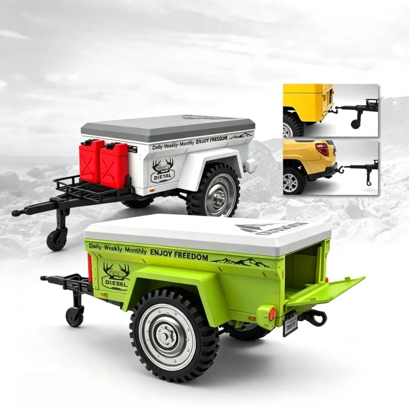 1/16 HG4-53 RC Off-Road Vehicle Accessories Full Scale Simulation Miniature Trailer Model Toy Car Upgrade and Decoration