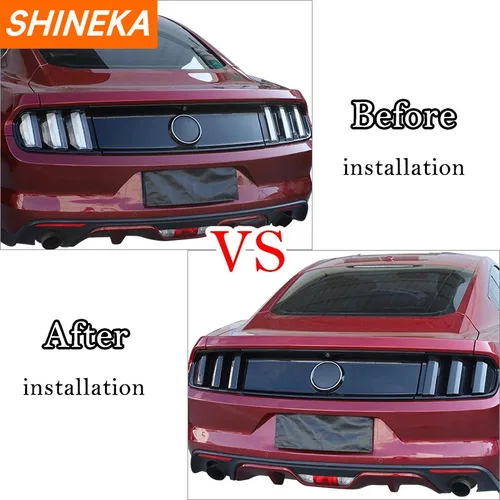 Imagen 2 del producto SHINEKA-cubierta de luz trasera de coche ABS para Ford Mustang 2015, 2016, 2017, accesorios de decoración