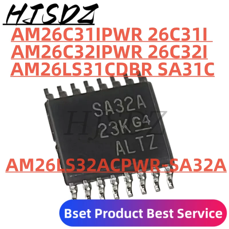 5Pcs 100% New AM26C31IPWR 26C31I AM26C32IPWR 26C32I AM26LS32ACPWR SA32A TSSOP-16 AM26LS31CDBR SA31C SSOP-16 Buffer Drive Chip