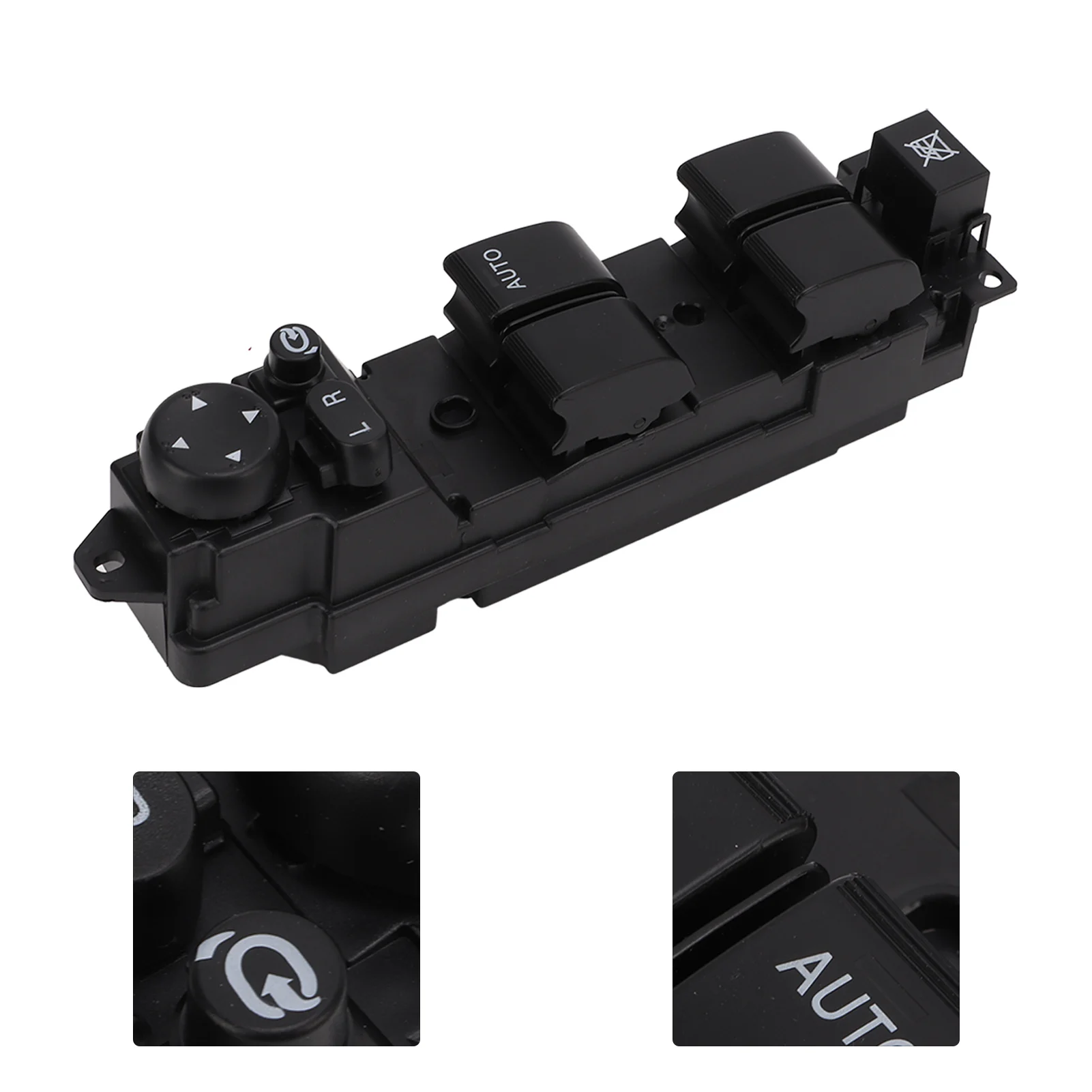 E0376 Elektryczne Szyby D652-66-350A Czarne ABS Wytrzymały Zamiennik do Regulatora Szyb 2 6 2008-2012 RHD