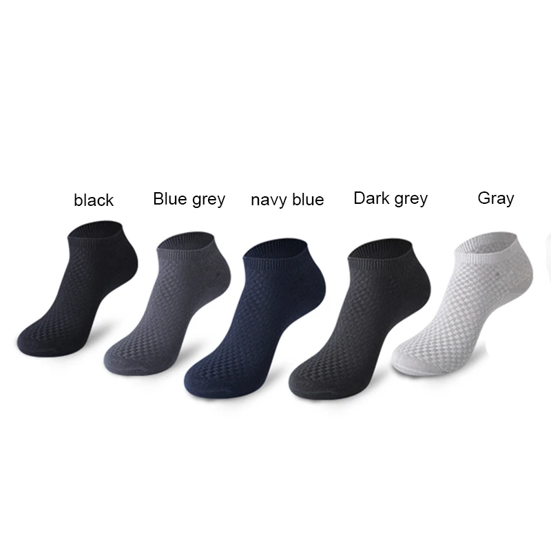 5 Paare/los männer Bambus Faser Socken Business Kurze Atmungsaktive Ankle Socken Männliche Socke Hohe Qualität Große Größe EU38-44 – Detail 6