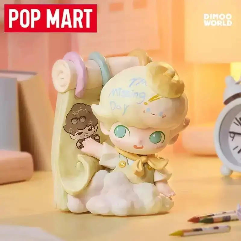 

POP MART Dimoo The Missing Day Series Trendy Blind Box Toys Kawaii Anime Action Figure Surprise Mystery Box Doll Gift Collection