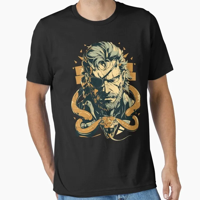 Metal Gear Solid MGS Game Gift T‑Shirt for Gamer Unisex Cotton Short Sleeve Tees Solid Snake Graphic Print Streetwear Tops