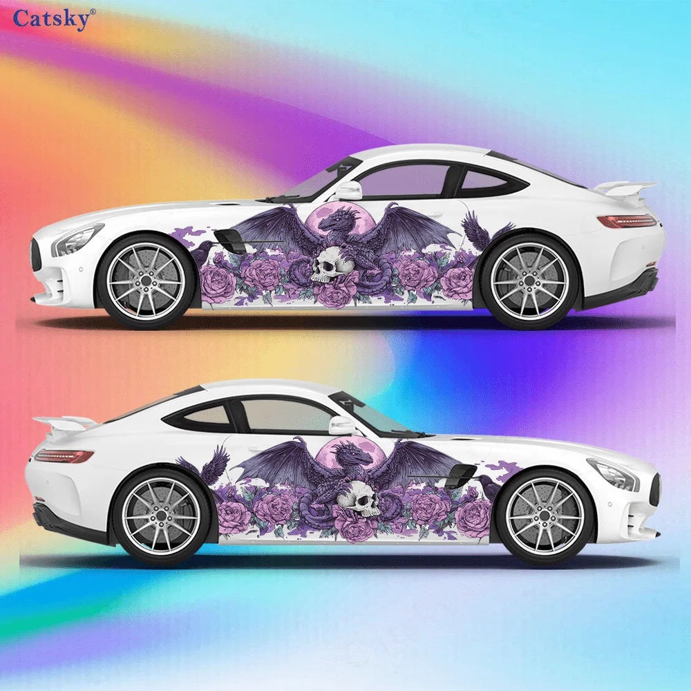 

Purple Rose Splash Purple Dragon Decal, Durable, Fade-Resistant, Easy to Install and Remove - Enhance Your Vehicle'sesthetic wit