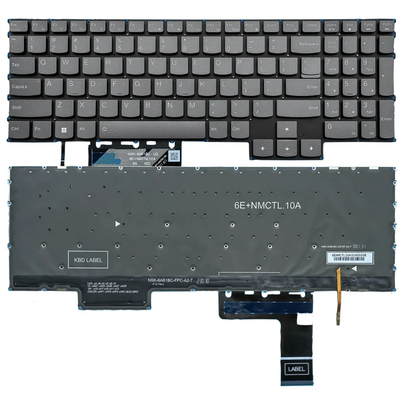 M  for Lenovo Legion S7 16IAH7 82TF 16ARHA7 82UG Y9000X 2022 Keyboard US Backlit Gray/RGM/black