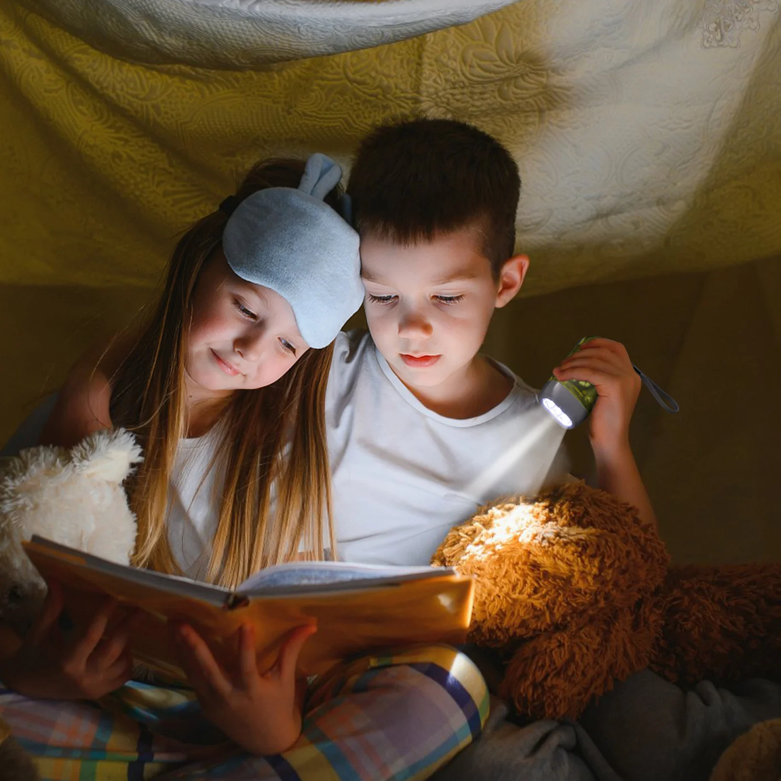 Mini linterna generadora de presión manual, linternas pequeñas de emergencia de plástico para niños