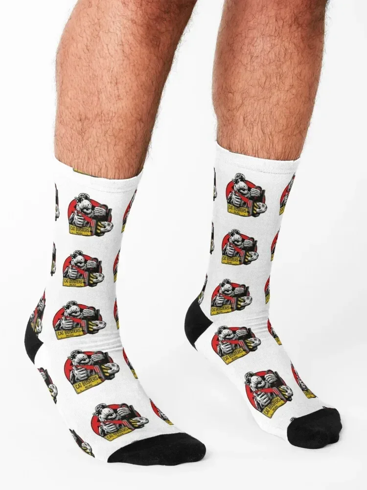 ALF - Cat busters Calcetines tenis dibujos animados Toe deportes Calcetines de hombre para mujeres Hombres