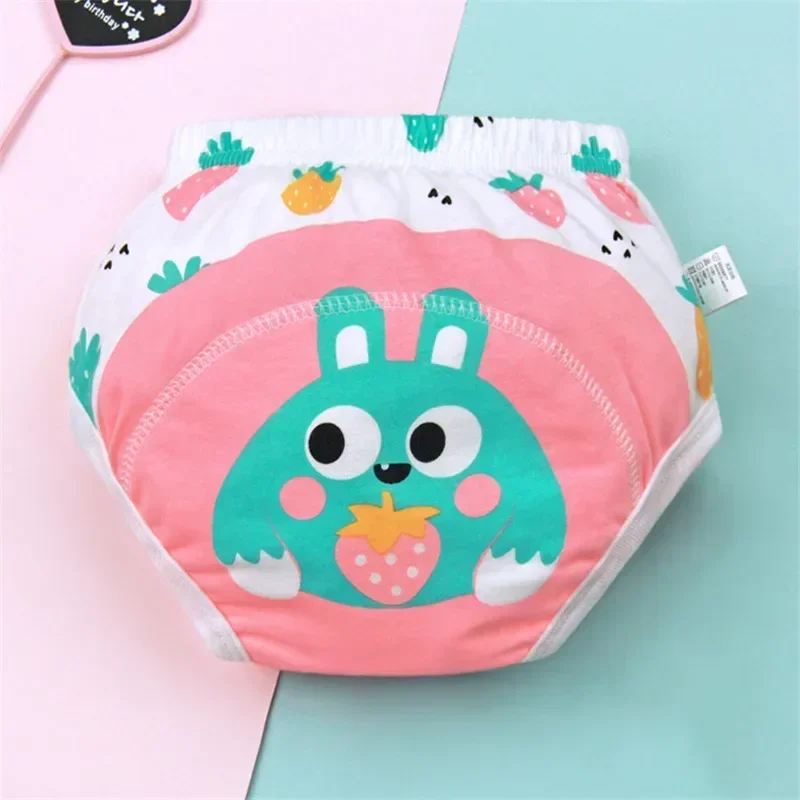 1 قطعة طفل الكرتون الشاش ملابس داخلية قطنية الفتيات الصبي تبول التعلم سراويل الأطفال قابل للغسل قابلة لإعادة الاستخدام قعادة طفل سروال التدريب