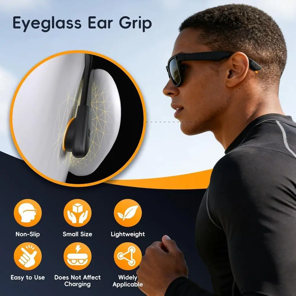 3 Pairs Eyeglass Ear Grip For Ray Ban Meta Gen1 & 2 Skyler/Headliner Anti-Slip Silicone Ear Cushion For Meta AI Glasses