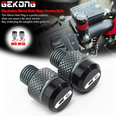 혼다 CB650R, CB 650R, 1000R, CB650F, CB600F, CB500X/F, CB1100, CB1000R용 오토바이 CNC 미러 홀 플러그 나사 볼트 커버 캡