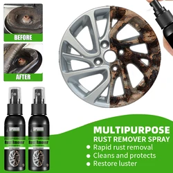 30ml Multipurpose Anti-Rust Remover Car Parts Maintenance Agent Derusting Spray Iron Powder Cleaning Car Wheel Hub Rust Removal