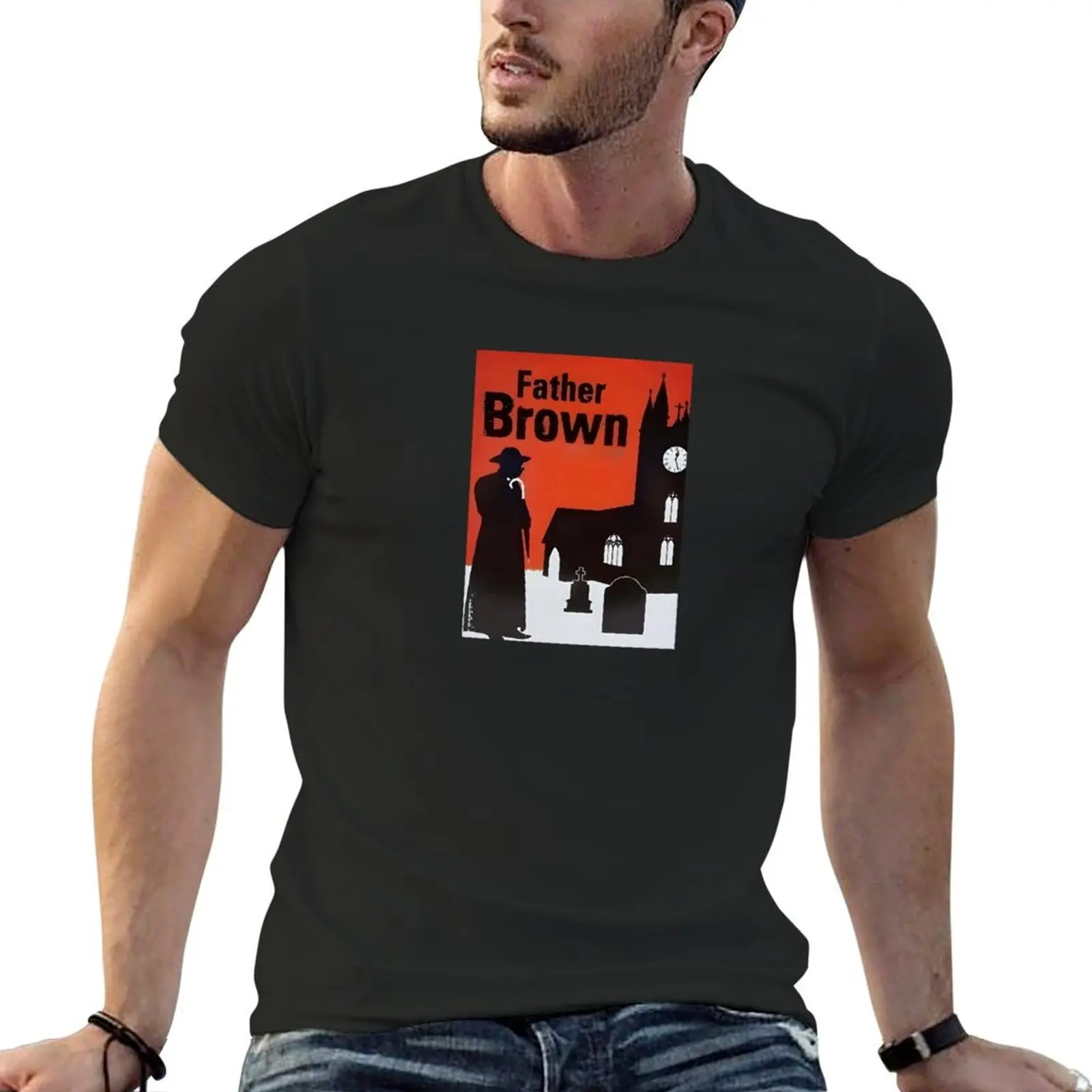

Father Brown Title Image T-Shirt vintage clothes summer top graphics basketball graphic tees mens t shirts top quality