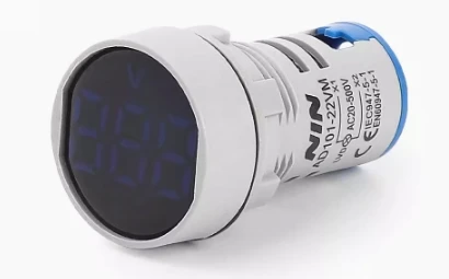 Indicator light mini circular voltmeter with bright surface AC20-500V