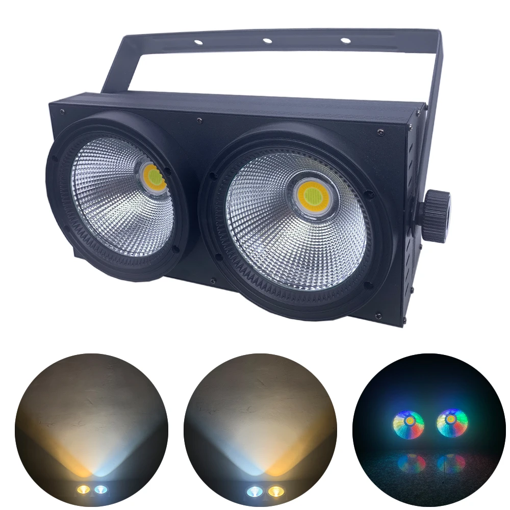 

2x100W Two-Color LED COB Par Lights 200W Audience Blinder Light DMX512 36x0.5W RGB 3in1 LED Strobe Wash Disco Party Dj Lamp