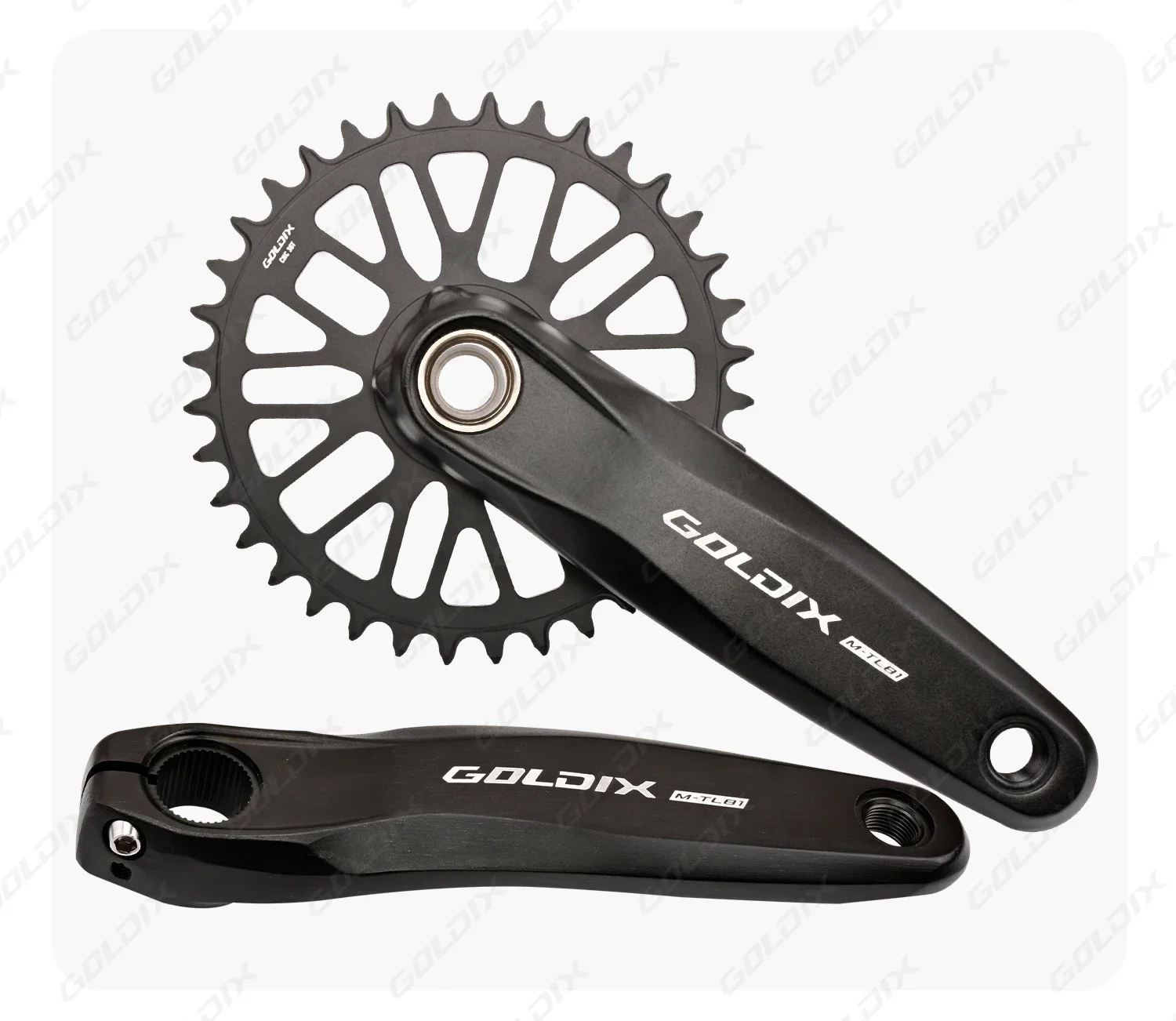GOLDIX 3-Bolzen-Direct-Mount-MTB-Kurbelgarnitur 165/170/175mm Legierungs-Schmiedekurbelarm Schmal-Breit-Kettenblatt Mountainbike-Fahrradteile – Detail 8