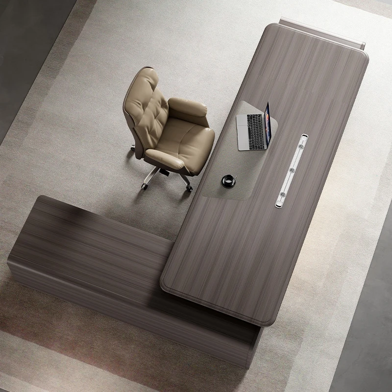 Luxury Chair Set, Large Executive Manager Or Supervisor, Single-Person CEO Office Desk, Simple And
