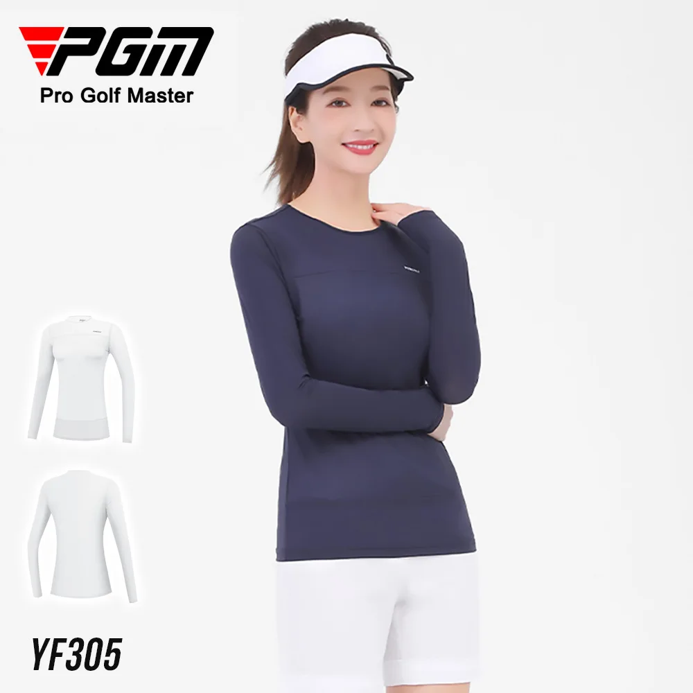 

PGM Golf Clothing Women's Ice Silk Long Sleeve Clothes Quick Drying Breathable Summer Sunscreen Clothes