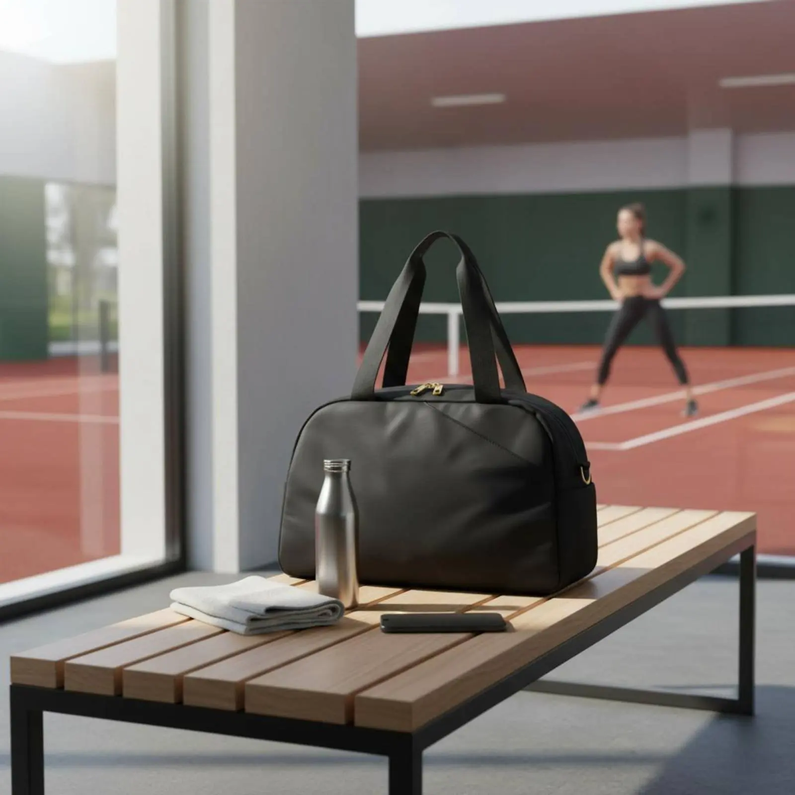 

Pickleball Bag Multi-Way Carry Tennis Tote Bag Tennis Racket Tote Portable Sport Gear Adjustable Straps for Women, Fitness