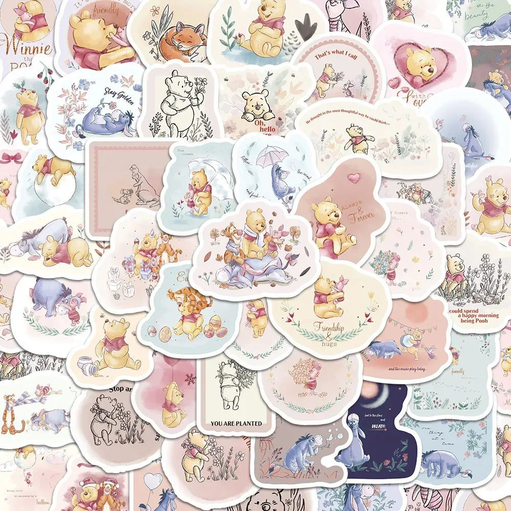 10/30/50 Stück niedliche Cartoon-Disney-Winnie-Puuh-Aufkleber, Kawaii-Anime-Aufkleber, Dekoration, Gitarre, Telefon, Wasserflasche, Aufkleber-Pack