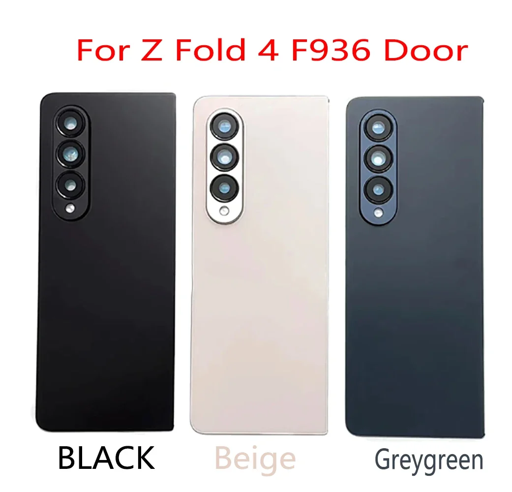 Battery Door Back Housing  Cover Glass  with Camera bezel lens Replacement for Samsung Galaxy Z Fold 4 F936