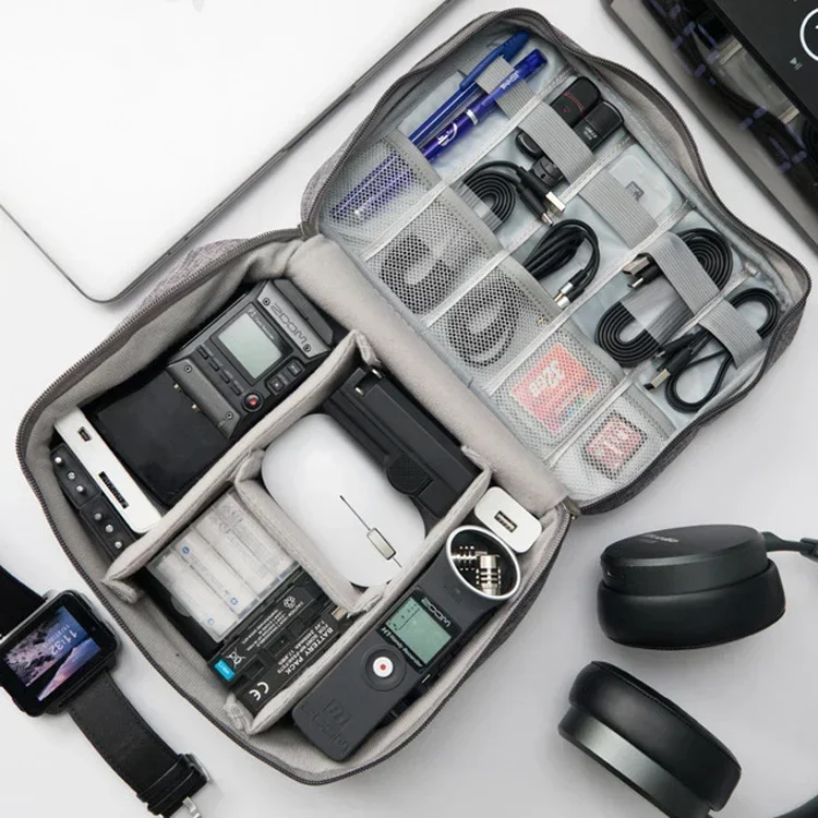 Travel Multi-function Cable Winder Charger Organizing Bag Miscellaneous Items Storage Box
