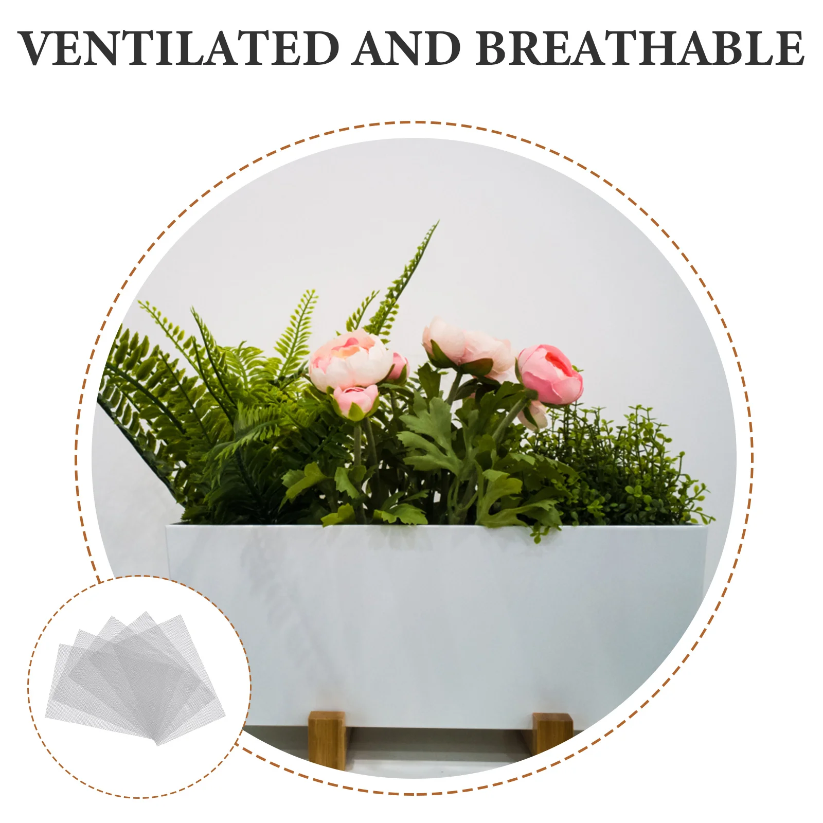 

5pcs 20x30cm Flowerpot Mesh Pad Black Sturdy Breathable Anti Leak Soil Planter Bottom Hole Net Cushion Bonsai Mats Accessories