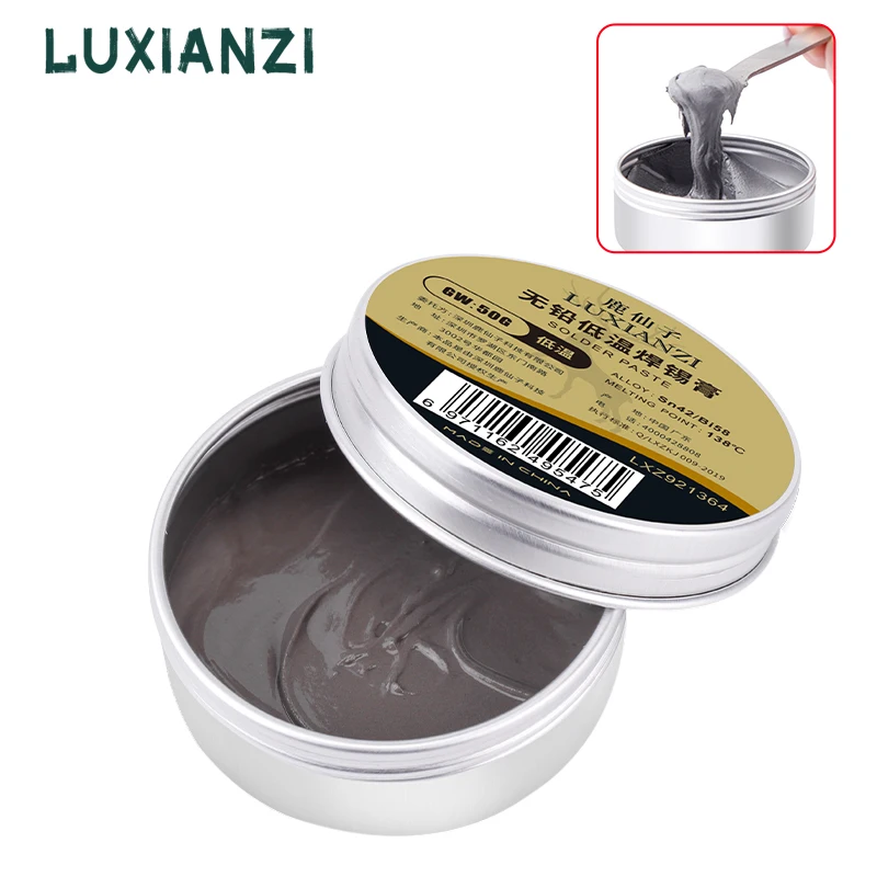 

LUXIANZI 50g BGA Tin Solder Paste Flux Melting Point 138℃ 183℃ 217℃ For PCB BGA LED Welding Repair Tool Leadfree Soldering Cream