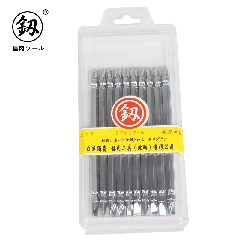 

Японские инструменты Fukuoka, удлиненная головка для отвертки с перекрестной головкой, двухсторонняя головка для отвертки