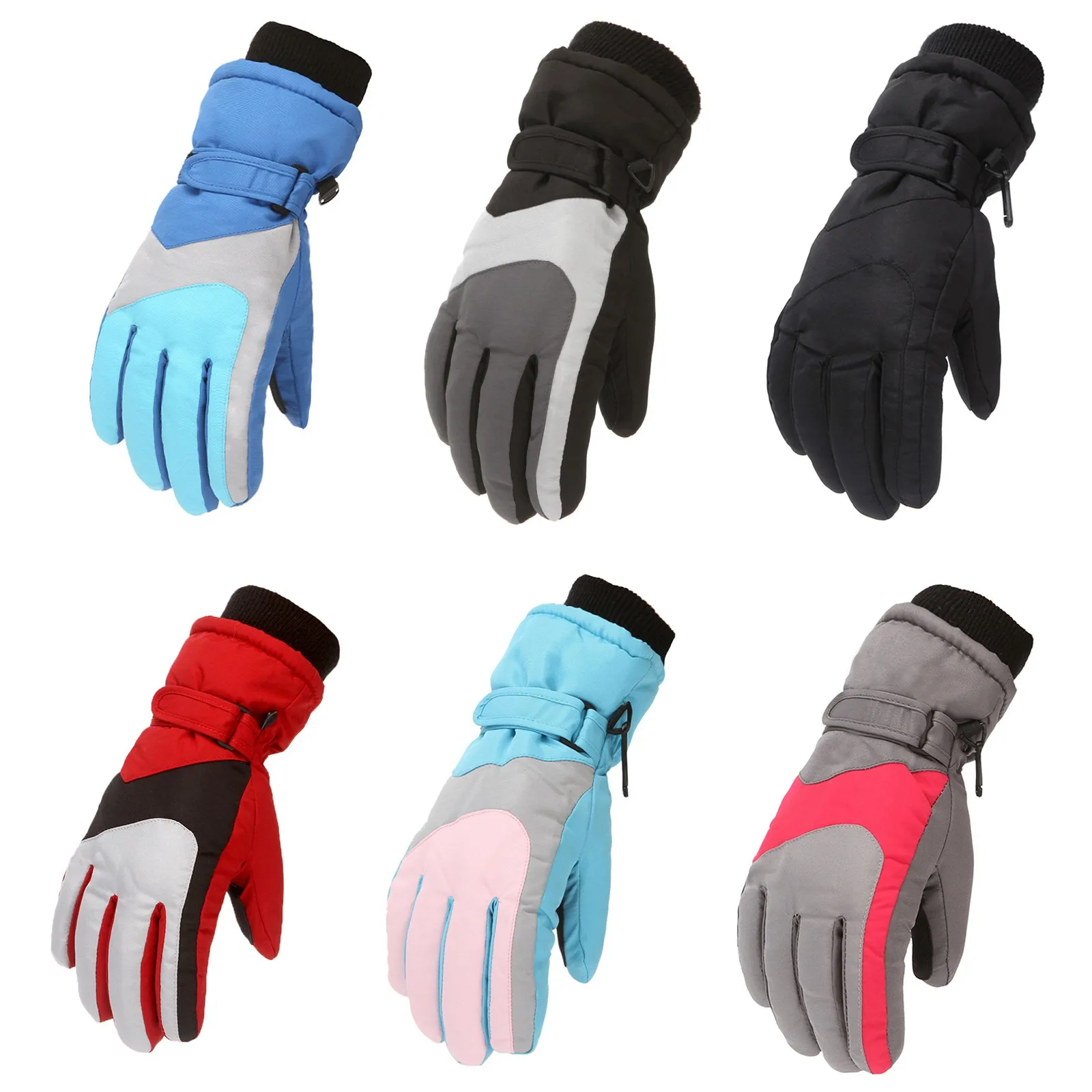 Guantes de esquí impermeables para niños y niñas, guantes cálidos de invierno para patinaje, snowboard, deportes al aire libre, 6-11 años