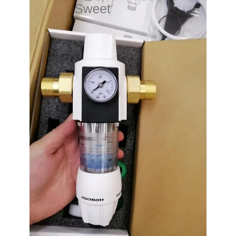 Backwash prefilter, household pipeline inlet filter, stainless steel filter screen, water purifier, central whole house cleaning