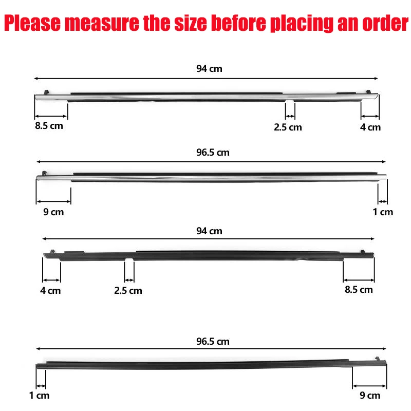 Car Door Glass Window Moulding Trim Weatherstrip Rubber Seal Belt Weather Strip For Toyota 4runner 2010-2021