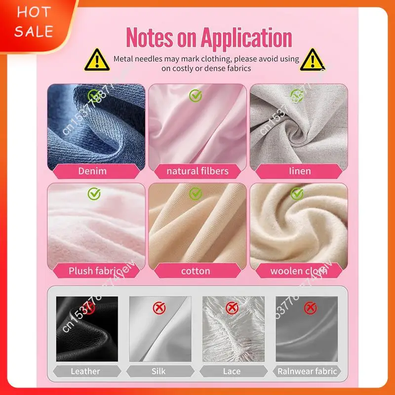 مسدس غرزة مع صندوق تخزين، مسدس وضع العلامات للخياطة السريعة، تثبيت الملابس المؤقتة مع 1200 قطعة من مشابك البارب A62X