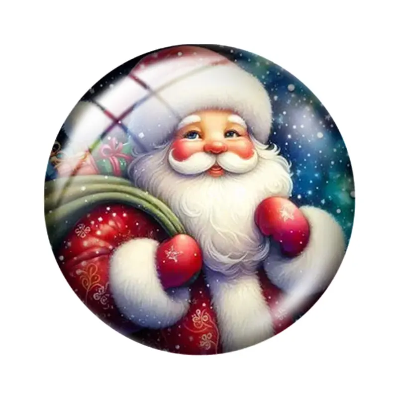 Watercolor Christmas Night  for making jewelry 10pcs12mm/14mm/16mm/18mm/25mm Cabochon Demo Flat Back Making findings view 6
