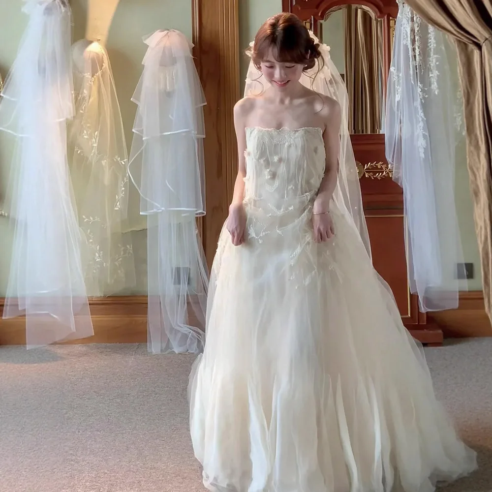 

Легкое свадебное платье, новинка 2024, лесная система, супер фея, наряд для уличной сцены, утренний халат невесты, добро пожаловать, легкая вуаль Dr