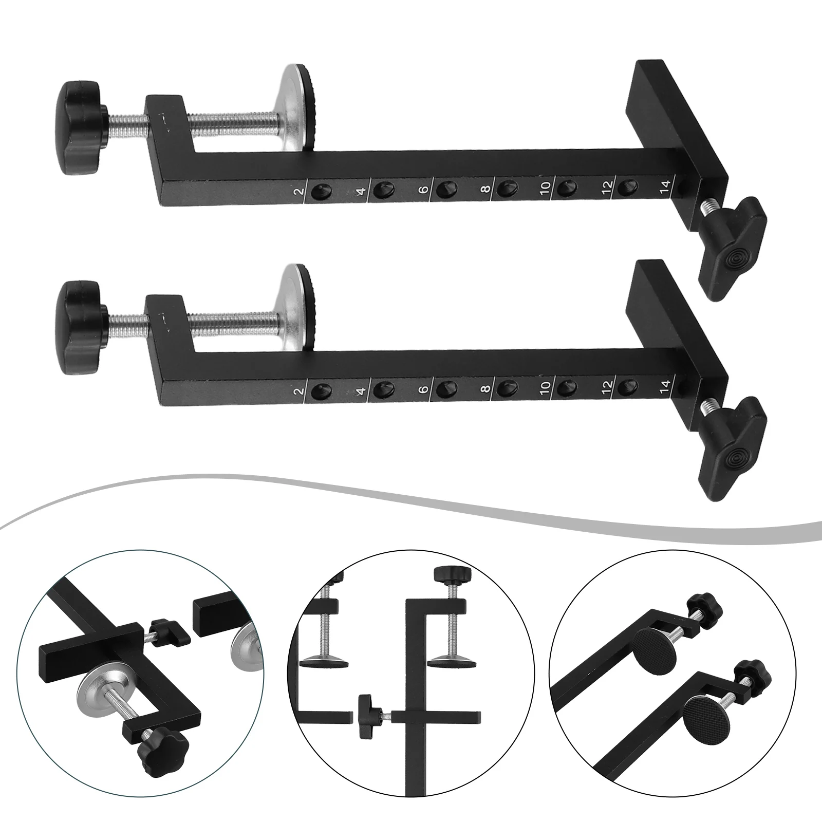 DIY Projects Approx. 238 X 95 X 38 Mm Adjustable Clamps Screw Clamps Aluminium And Carbon Steel F-shaped Opening Design