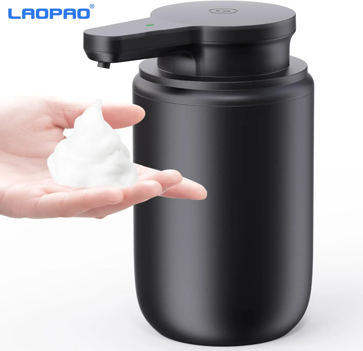 LAOPAO Foam Soap Dispenser Set IPX5 Waterproof USB-C Charging with Sensor Infrared Motion Sensor for Kitchen and Bathroom