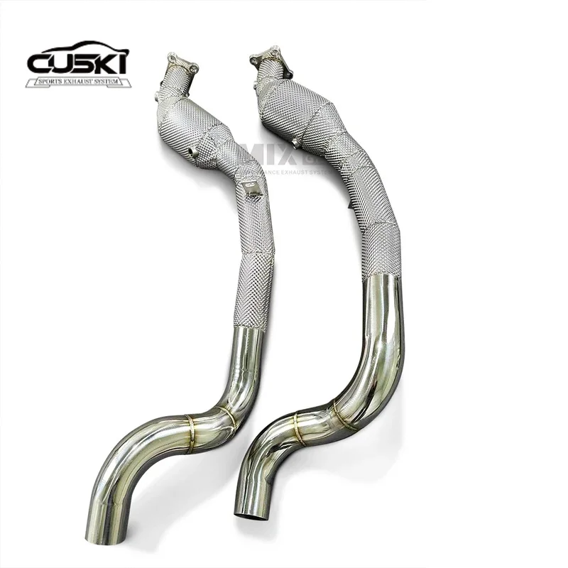 High Performancemid pipe Downpipe For PORSCHE Cayenne 958 4.8 2010-2016 quality Stainless Steel Exhaust Modification system