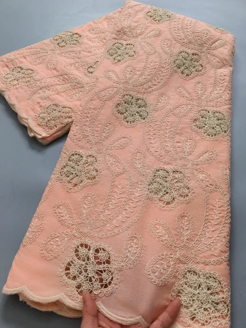 

Blush Swiss Voile Lace Fabric | 3D Floral Cutwork & Scalloped Edging | Bridal Luxe Draping | Bulk Crafting Supplies S4347