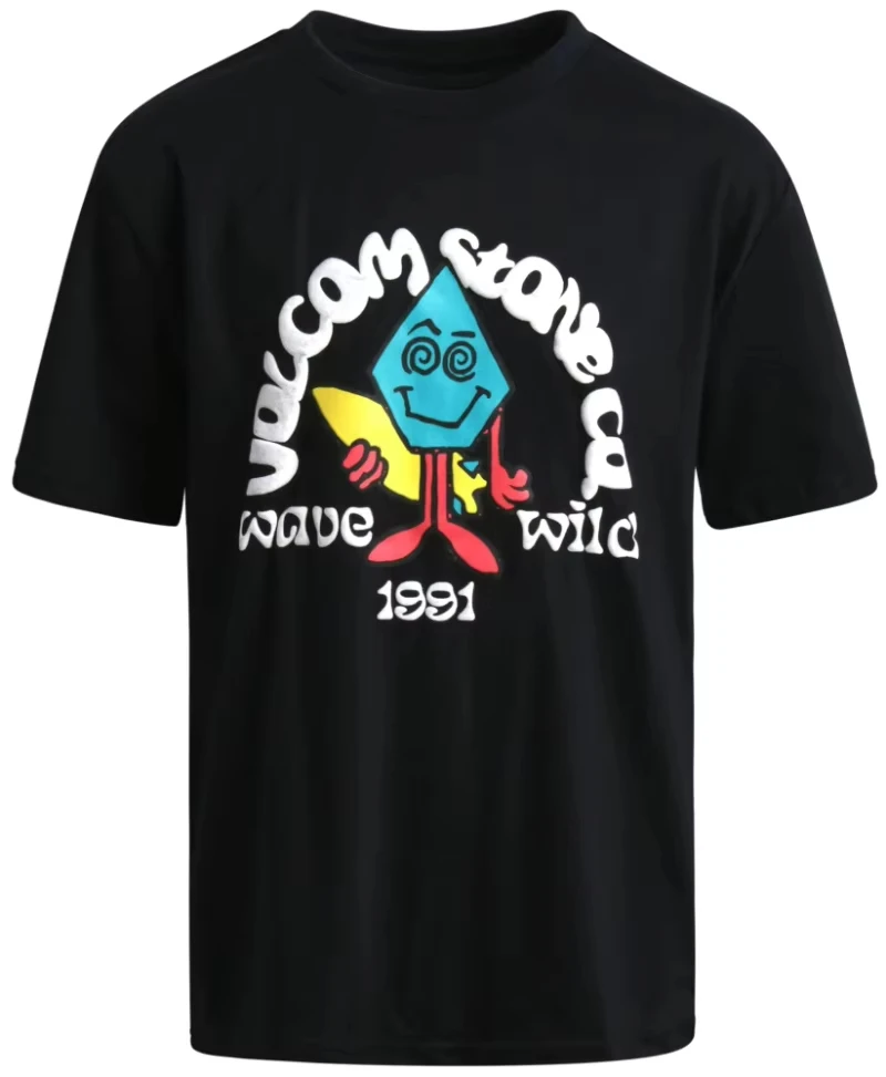 Camiseta de algodón Volcom para hombre y mujer, camiseta informal de talla grande a la moda de marca de lujo, ropa de calle de manga corta con estampado clásico, camiseta holgada 2026