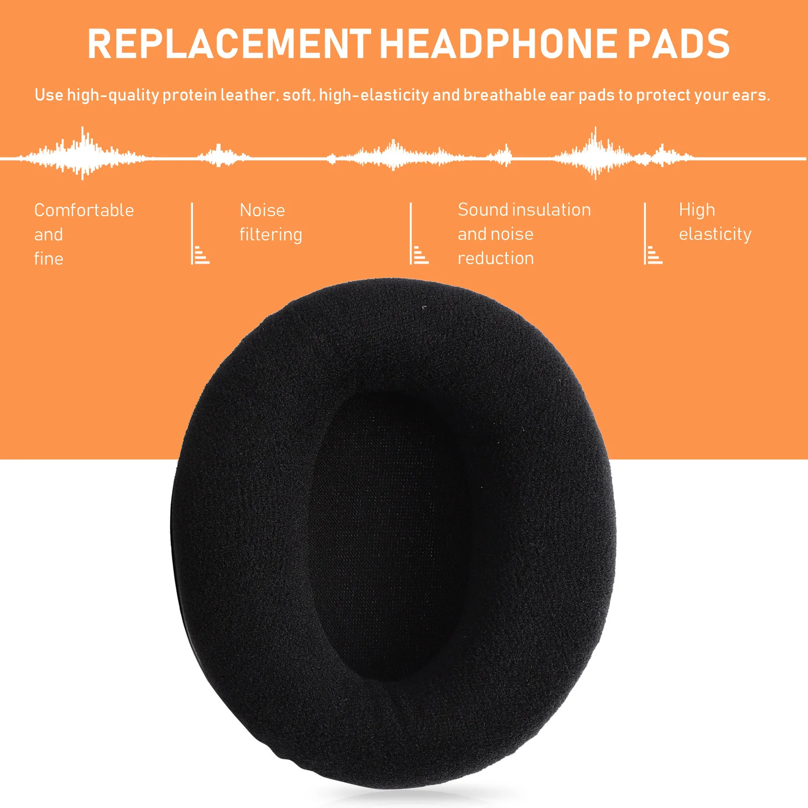 

2Pcs Earphone Sponge Covers Soft Comfortable Replacement Headset Pads for Khx-Hscp Cloud Ii Protective Cover