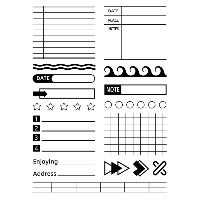Funny Symbol Silicone Transparent Stamps Seal DIY Diary Album Decoration Scrapbooking Supplies Line Framework Clear Rubber Stamp