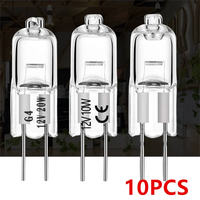 5/10PCS G4 12V LED Lamp Bulbs 10W-50W Eco-Friendly Halogen Light Bulbs with Inserted Beads Crystal Design for Energy Efficiency