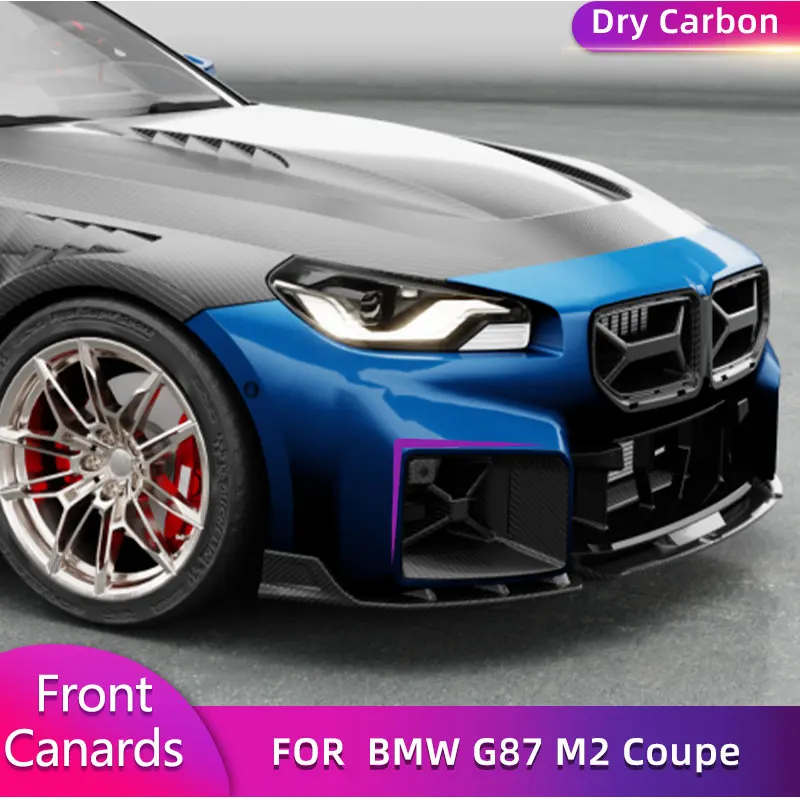 

Prepreg Dry Carbon Car Front Bumper Air Vent Trims for BMW G87 M2 Coupe 2-Door 2022 2023 Fog Lamp Cover Front Canards Body Kits