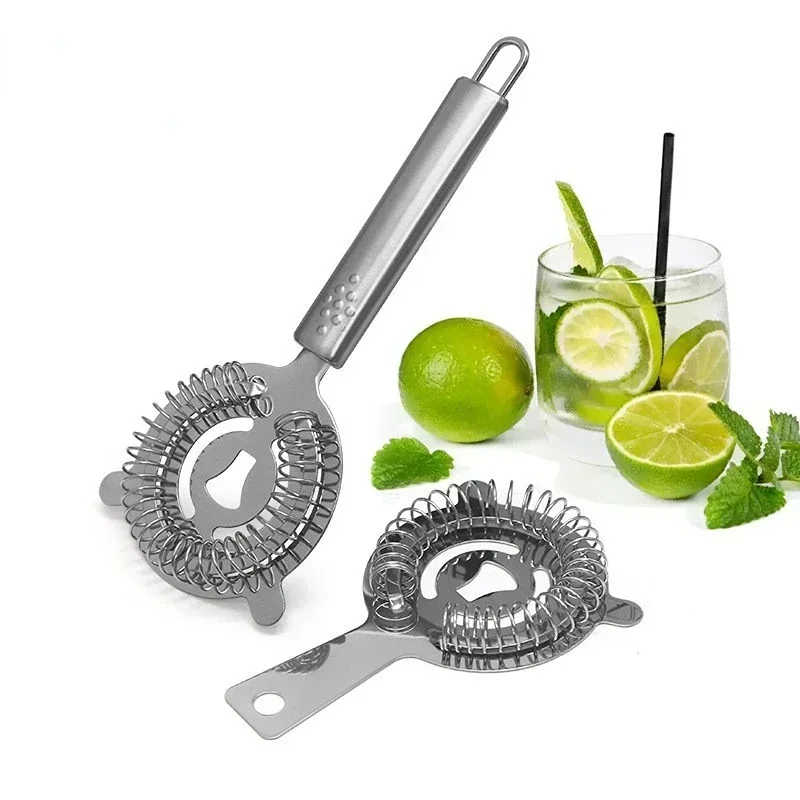 New Bar Cocktail Strainer Stainless Steel Ice Filter Sprung Strainer Deluxe Strainer Mixed Drink Colander Filter Bar Accessories