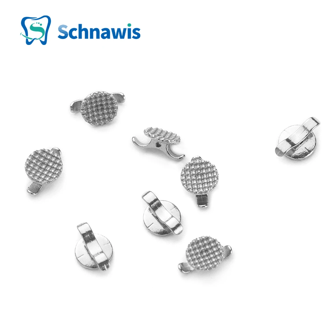 Boutons linguales en céramique Composite orthodontique dentaire, avec crochet, œillet à liaison directe, crochet de Traction, accessoires