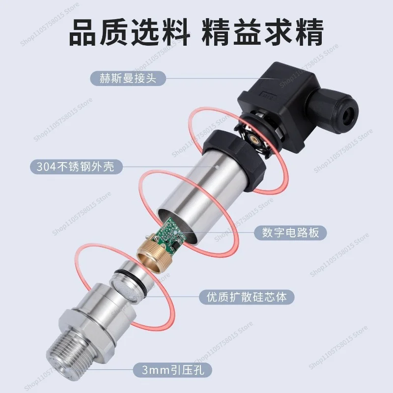 For pressure transmitter 4-20mA high precision water supply pressure sensor with digital display
