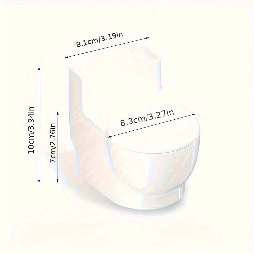 Creative Toilet Shaped Ashtray with Lid Novelty High-End Ashtray for Living Room,Bedroom Stylish Covered Ash Bin,Wall-Mountable